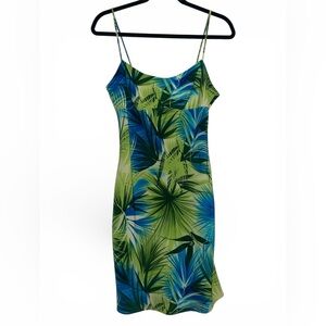 90’s Heart Soul Green and Blue Leaf Dress